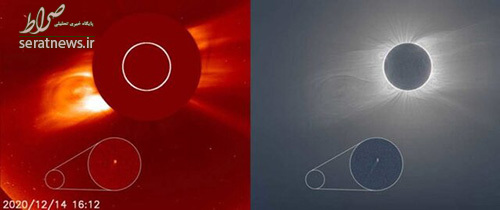 رصد یک دنباله‌دار پیش از خورشید‌گرفتگی+عکس