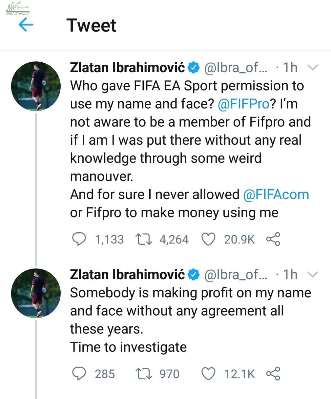زلاتان FIFA EA را به دادگاه میکشاند +عکس زلاتان FIFA EA را به دادگاه میکشاند +عکس