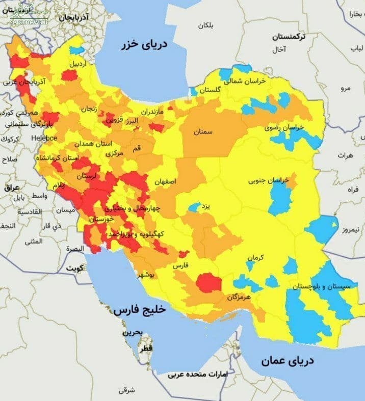 افزایش ۸۰ درصدی مراجعه به اورژانس/ جدیدترین رنگ‌بندی شهرهای کشور + نقشه