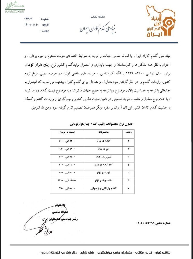 گندمکاران دست به دامان دفتر رهبری شدند