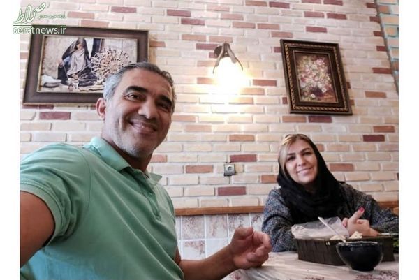 عکس/ احمدرضا عابدزاده و همسرش در رستوران