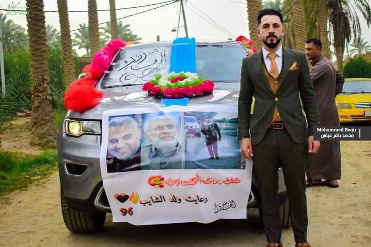 عکس/ تزیین متفاوت ماشین عروس در عراق