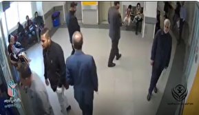 فیلم دوربین مداربسته بیمارستان از انتظار حاج قاسم در پشت در اتاق عمل