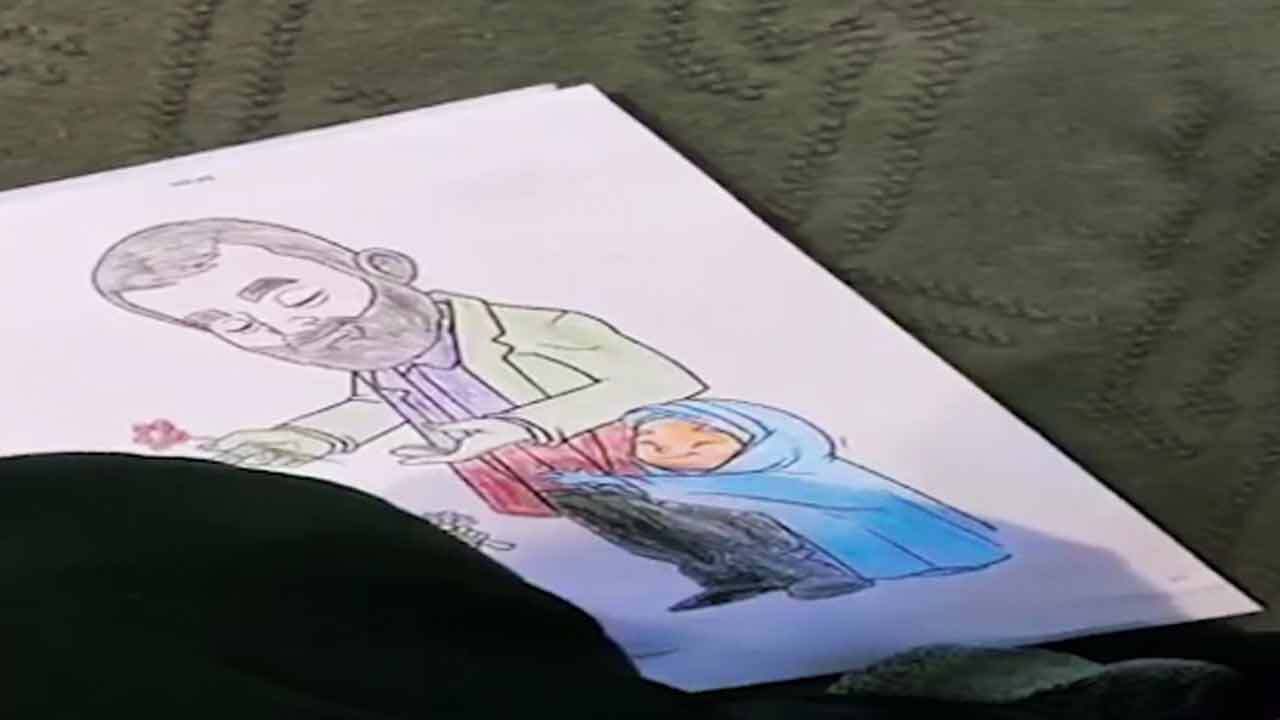 فیلم / نقاشی کودکان هندی درباره سردار سلیمانی