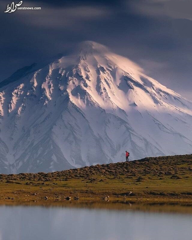 نمایی زیبا از حرکت ابر‌ها بر فراز قله دماوند +عکس