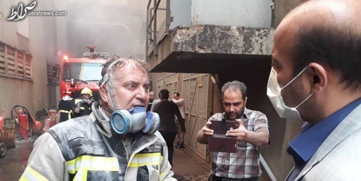 آتش سوزی در کارخانه سیمان آبیک