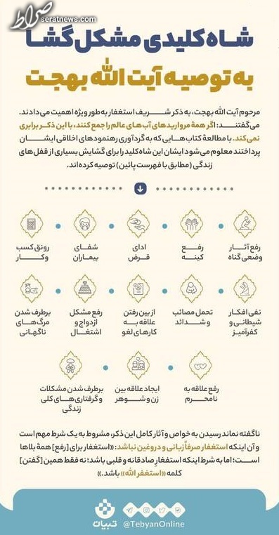 شاه کلیدی مشکل گشا به توصیه آیت‌الله بهجت