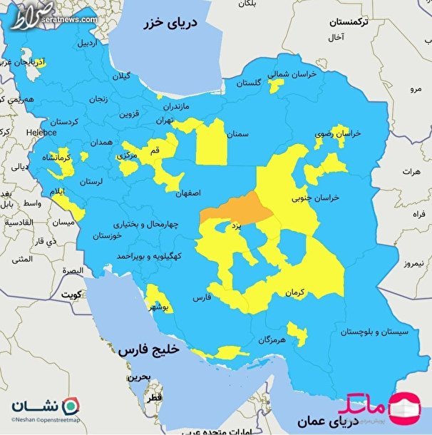 بازگشت رنگ نارنجی به نقشه کرونایی کشور