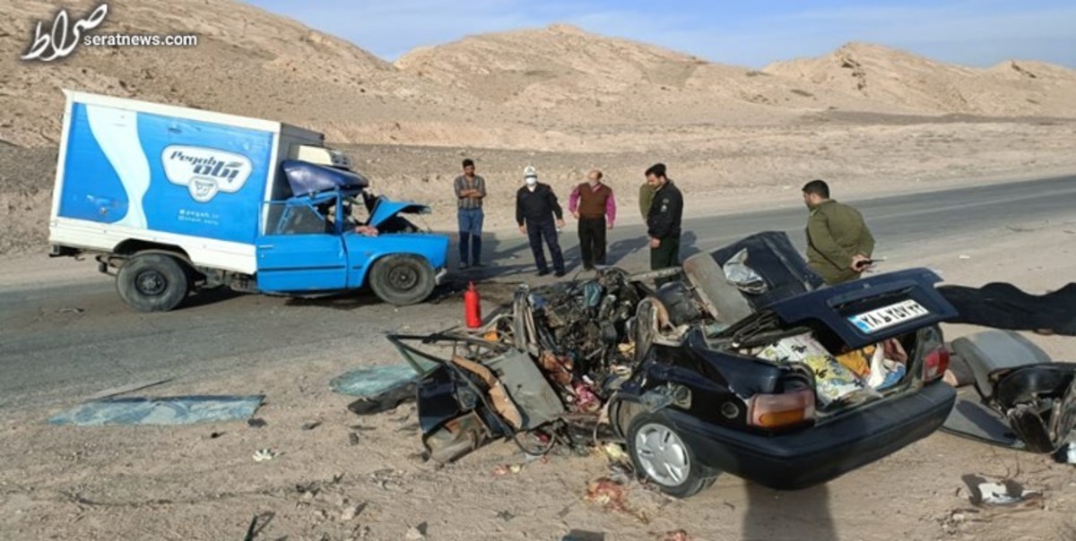 کشته و زخمی شدن ۵ نفر در تصادف پراید و نیسان در جاده کاشان-نطنز
