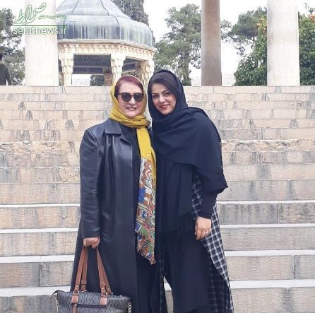 عکس/ تیپ چرمی مریم امیرجلالی در کنار دوست شیرازی اش