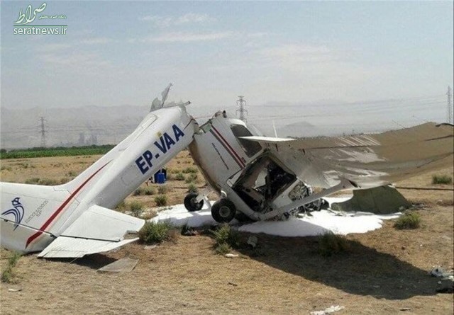 سقوط هواپیما ۲ نفره در شرق تهران