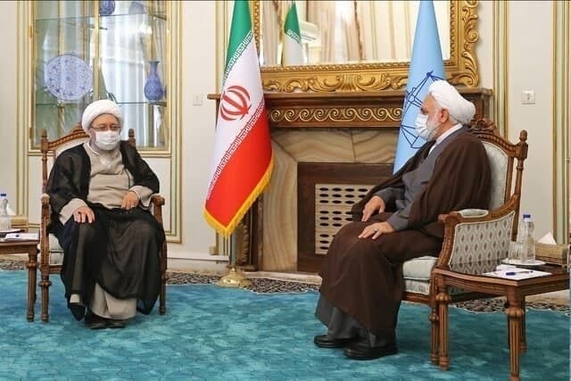 رئیس مجمع تشخیص با رئیس قوه قضائیه دیدار کرد + عکس