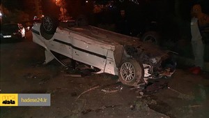 دو کشته در واژگونی پژو پارس در جاده کرمانشاه