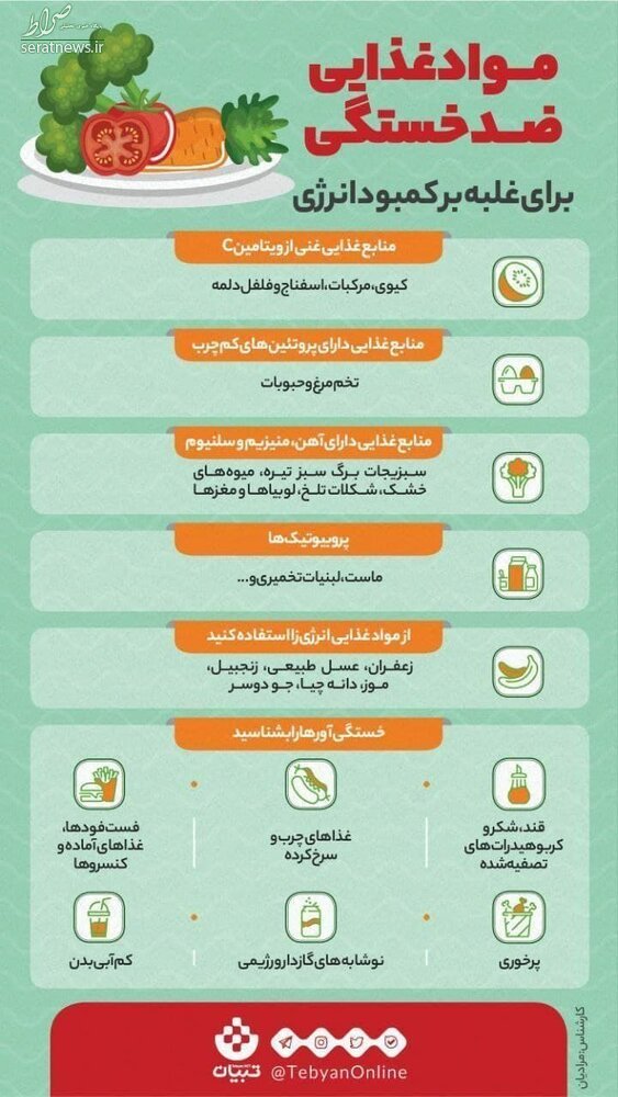 مواد غذایی ضد خستگی 