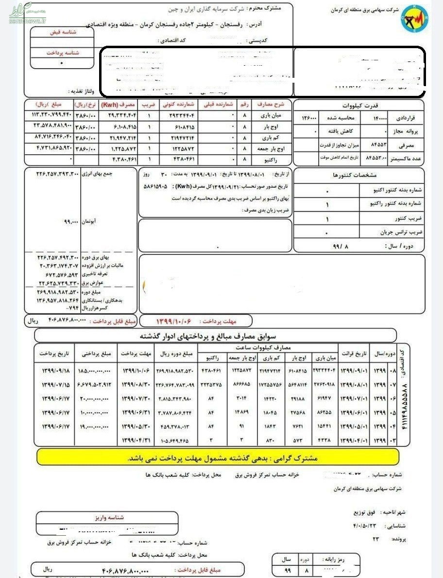 ارقام مشترکین پر‌مصرف برق تصاعدی محاسبه شود /تعیین سقف برای پر‌مصرف‌ها