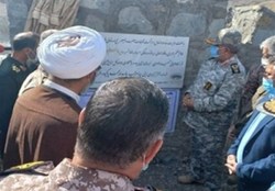 افتتاح سد خاکی در مرز‌های شرقی باحضور فرمانده نیروی زمینی سپاه