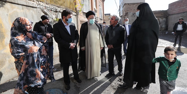 بازدید سرزده رئیس جمهور از محله هرندی تهران