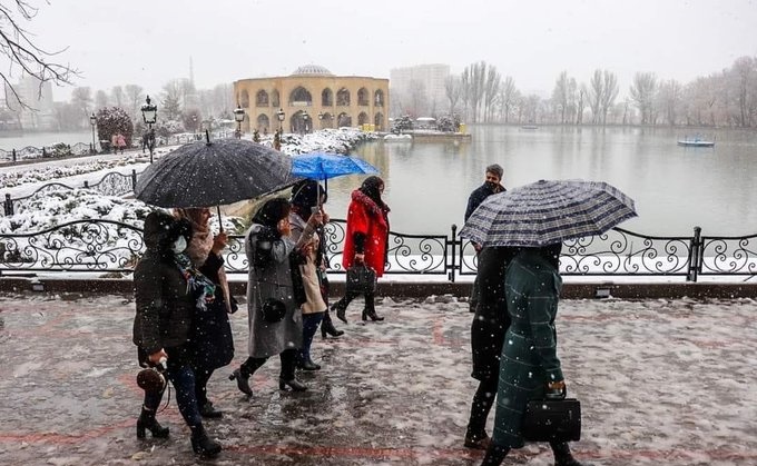 عکس / بارش برف در شاه گولی تبریز