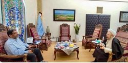 عکس / یک استکان چای ضرغامی با وزیر اطلاعات دولت اصلاحات