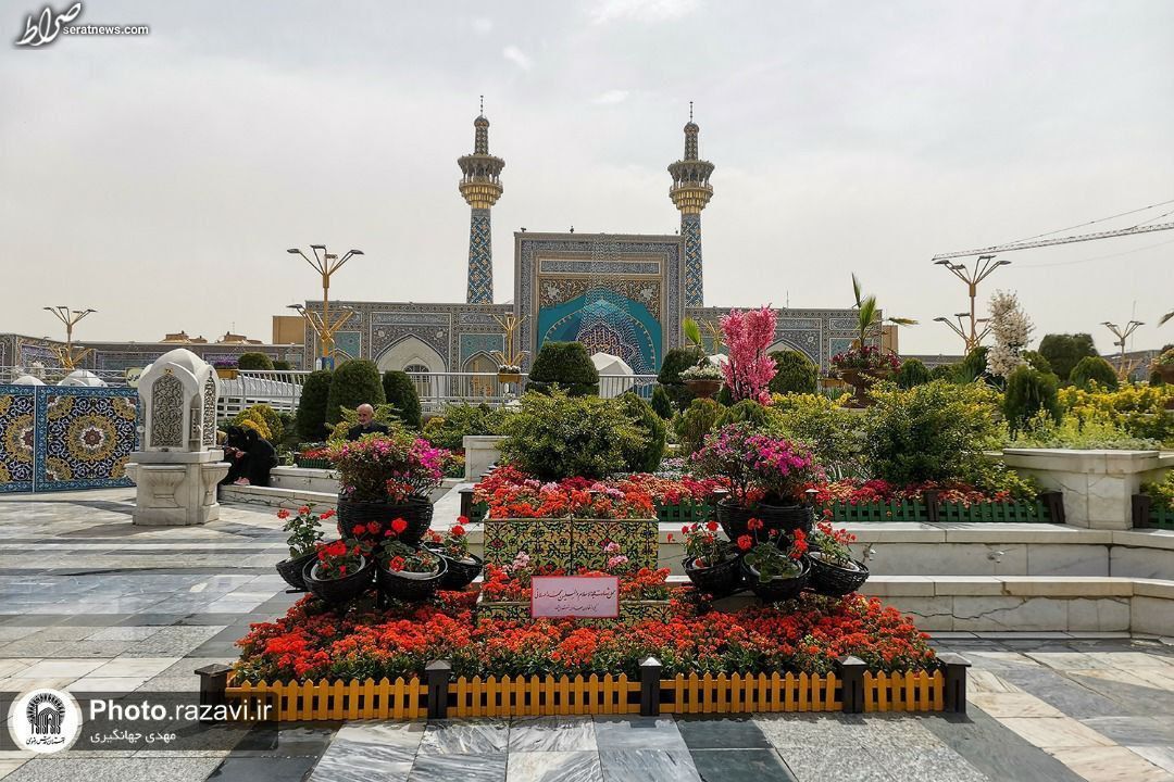 عکس / گلباران محل شهادت شهید اصلانی در حرم امام رضا علیه السلام