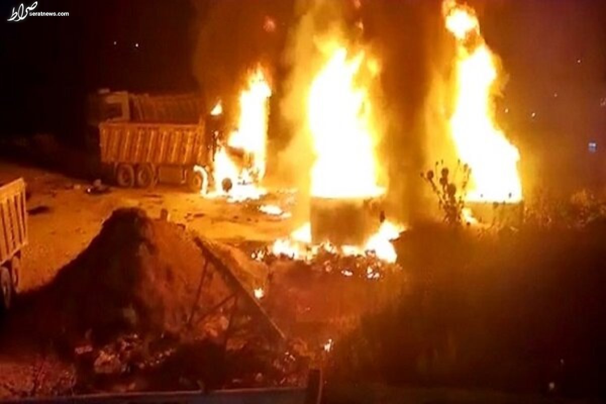 مقر حزب دموکرات کردستان عراق در بغداد توسط معترضان آتش‌ زده شد