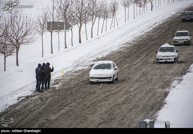 عکس/ حجم بارش برف در زنجان