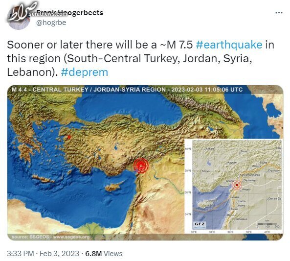 زمین‌شناس هلندی ۳ روز پیش زلزله ترکیه را پیش‌بینی کرده بود!