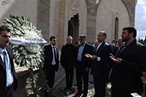 تصاویر/ ادای احترام امیرعبداللهیان بر مزار  مرحوم حافظ اسد