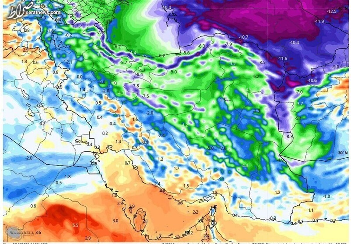 هواشناسی ۸ اسفند؛ بارش برف و باران در ۱۰ استان تا چهارشنبه/ هشدار زرد هواشناسی برای استانهای جنوبی