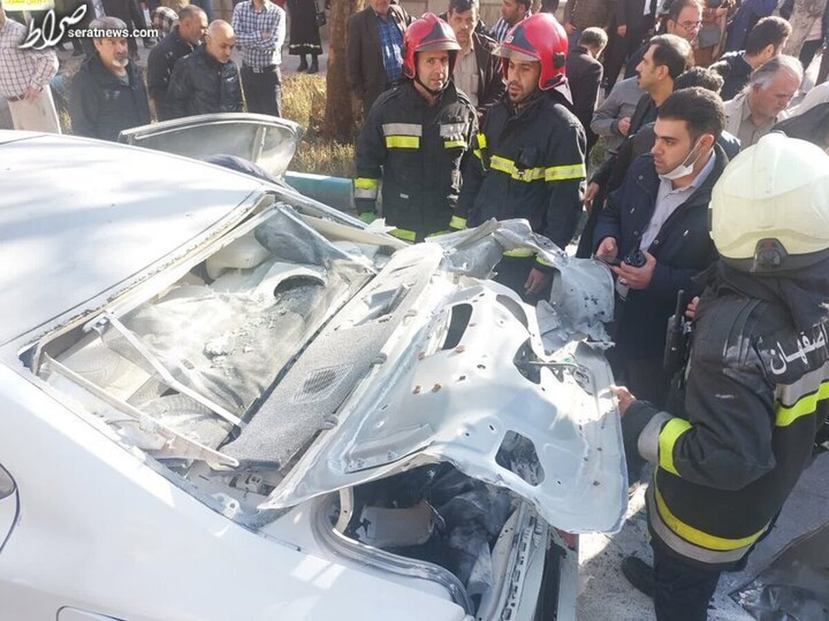 انفجار خودروی لکسوس در اصفهان /علت حریق خودرو در اصفهان در حال بررسی است