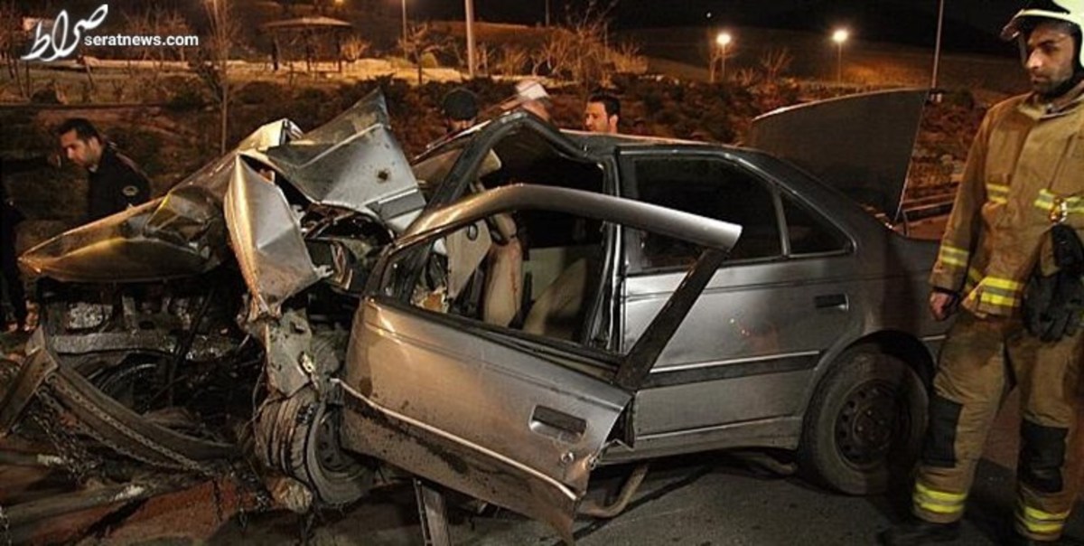 تصادف خودروی سواری در ورودی یزد ۵ فوتی مجهول‌ الهویه بجای گذاشت