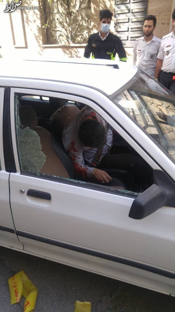 عکس/ اولین تصویر منتشر شده از ترور دقایقی پیش یکی از مدافعین‌حرم در خیابان مجاهدین اسلام تهران