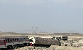 تصاویر / خروج قطار مسافربری از ریل مسیر مشهد به یزد