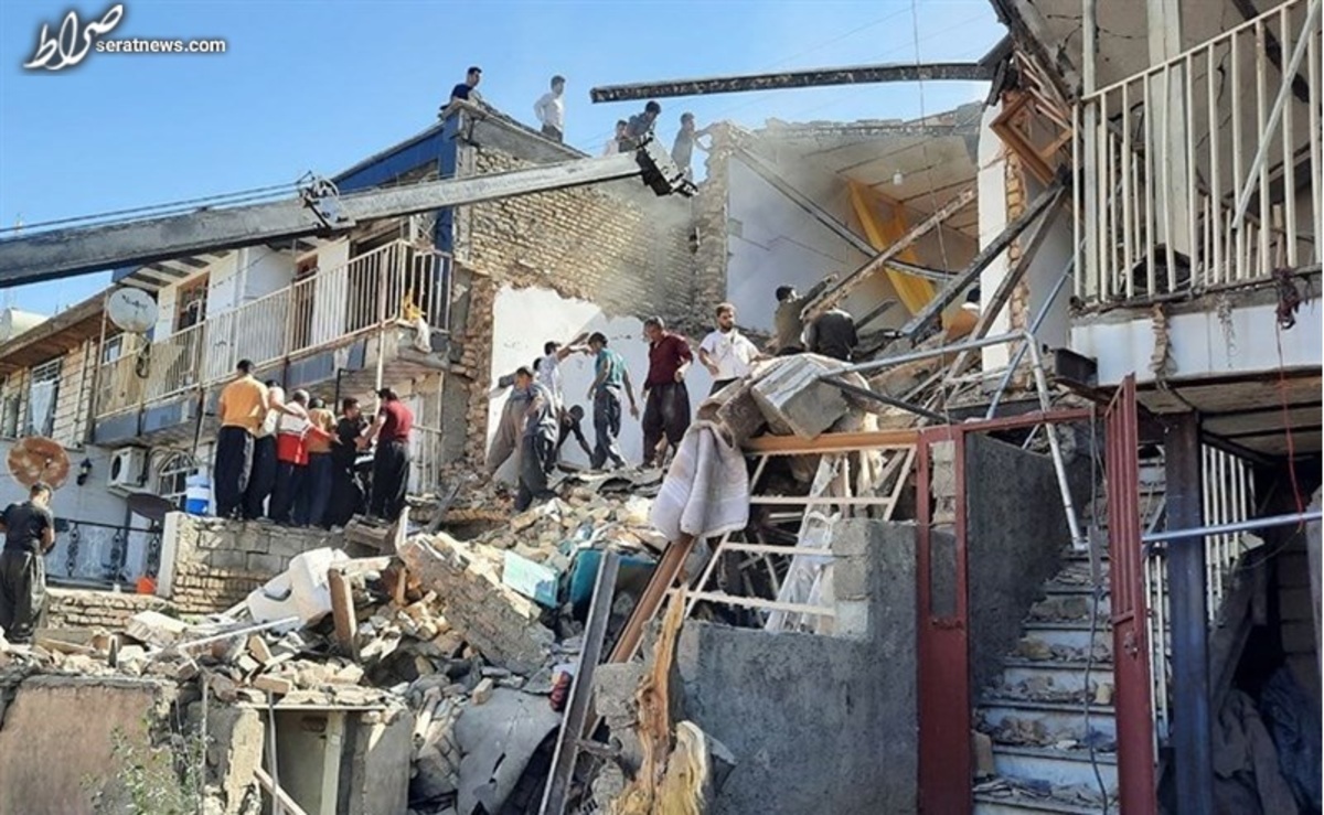 ریزش ساختمان ۴ طبقه در کرمانشاه/ تاکنون ۷ نفر مصدوم شده‌اند