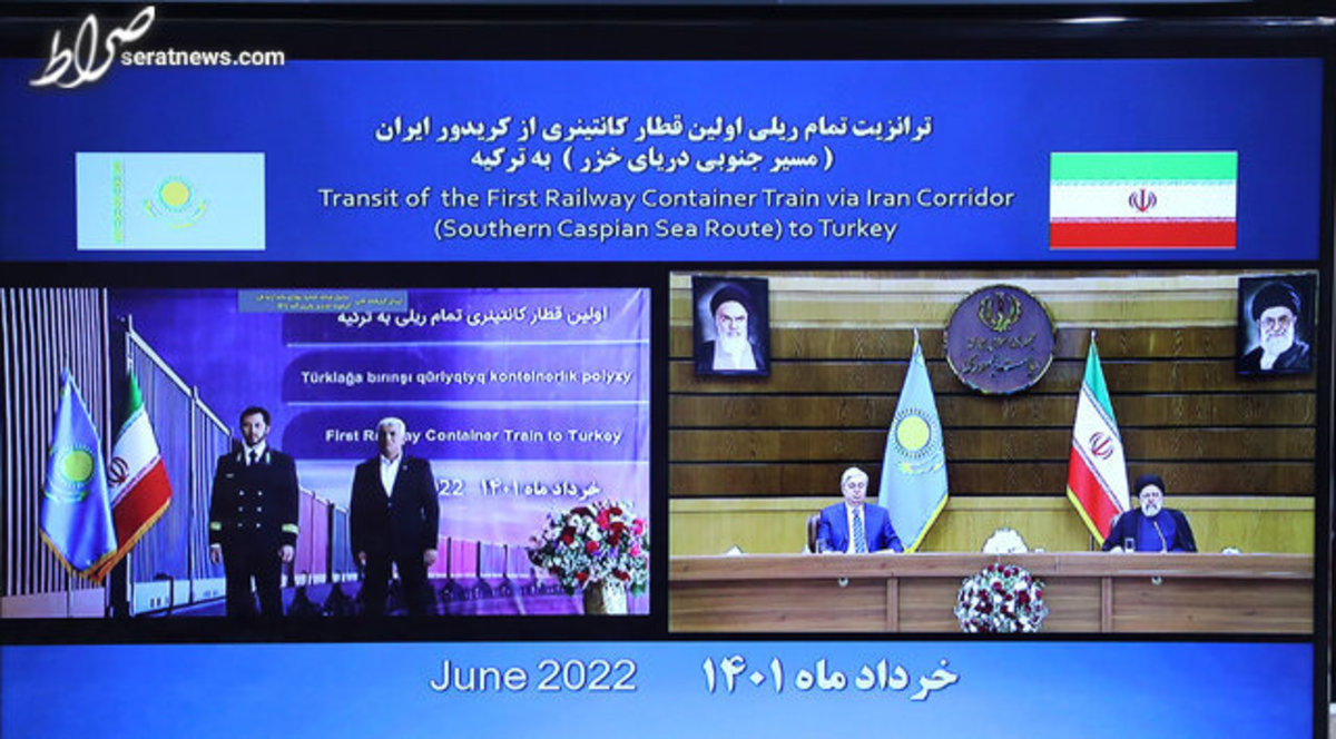 آغاز ترانزیت تمامریلی اولین قطار کانتینری قزاقستان از مسیر ایران