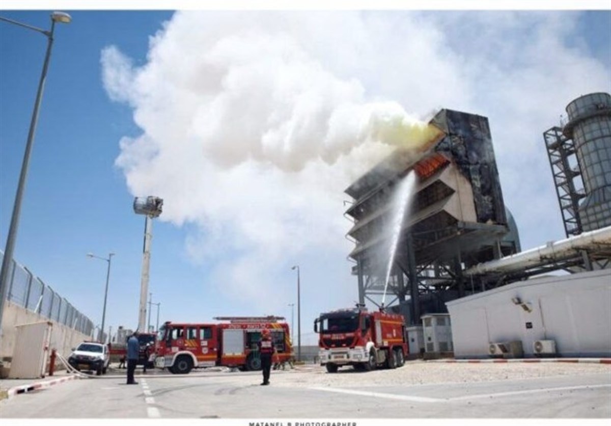 آتش‌سوزی در تأسیسات برقی منطقه صنعتی رامات هوواو رژیم صهیونیستی+تصاویر