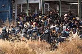 فیلم/ کشتار مهاجران آفریقایی توسط مرزبانان اسپانیایی
