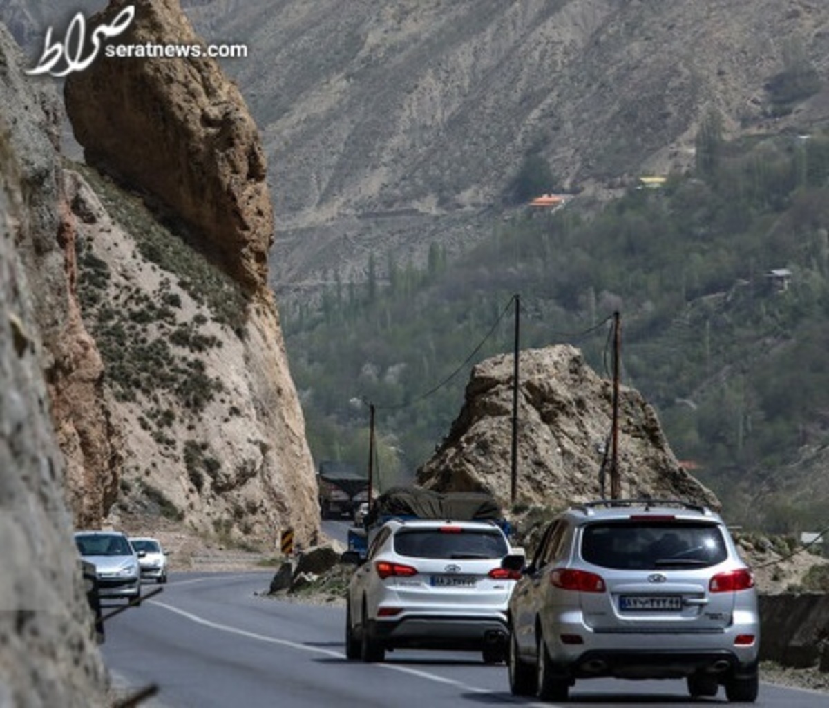 جاده هراز بسته شد/ ترافیک پرحجم در مقاطعی از چالوس