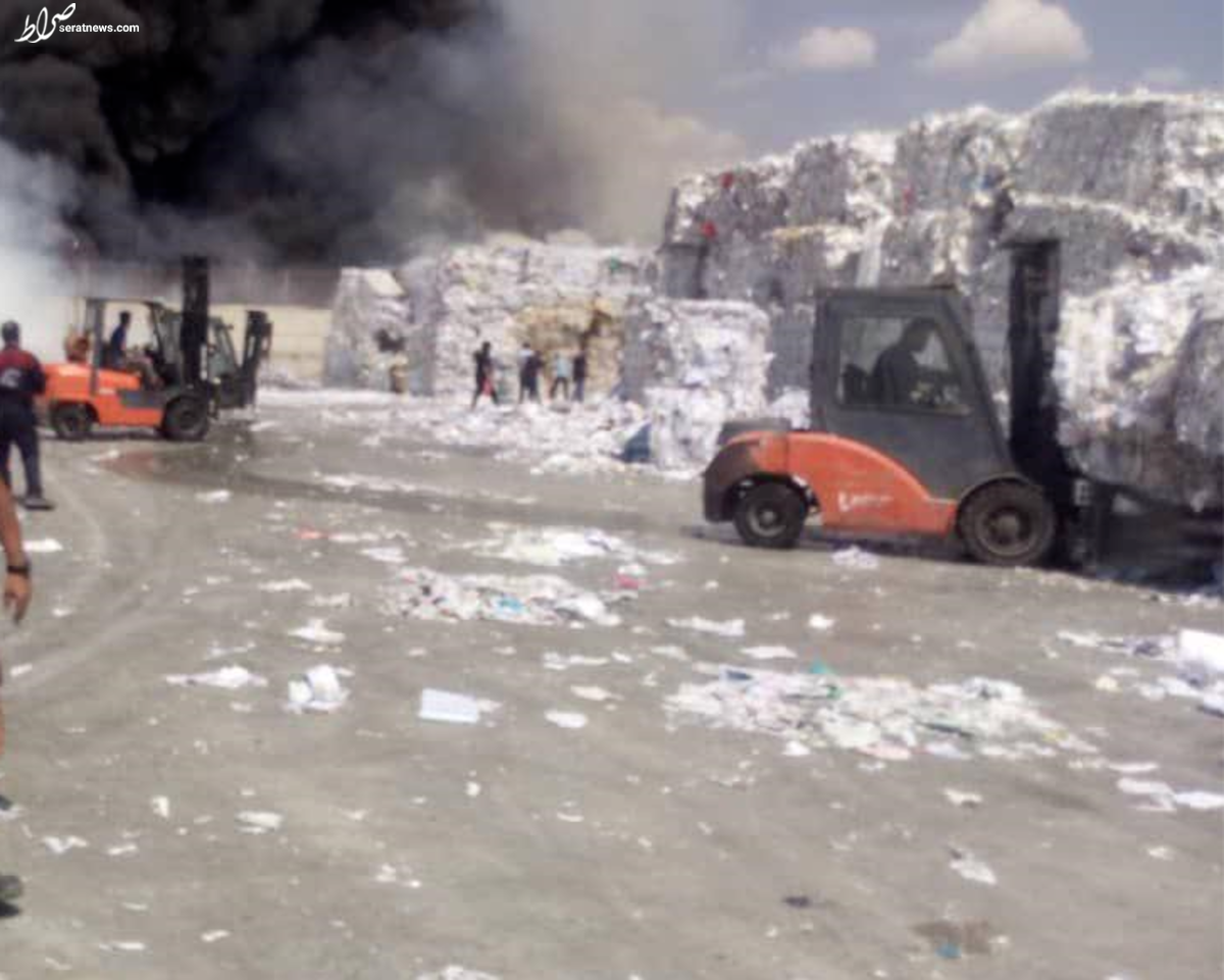 آتش‌سوزی گسترده در شرکت تولید کاغذ راشا کاسپین