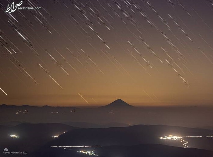 عکس/ رد ستارگان بر آسمان قله دماوند
