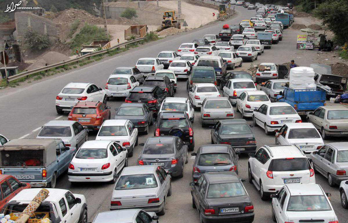 ترافیک سنگین در محور هراز و چالوس