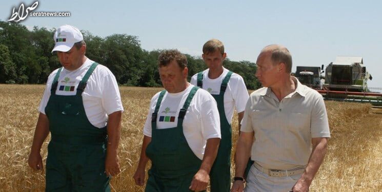 تصویری از پوتین در مزارع گندم