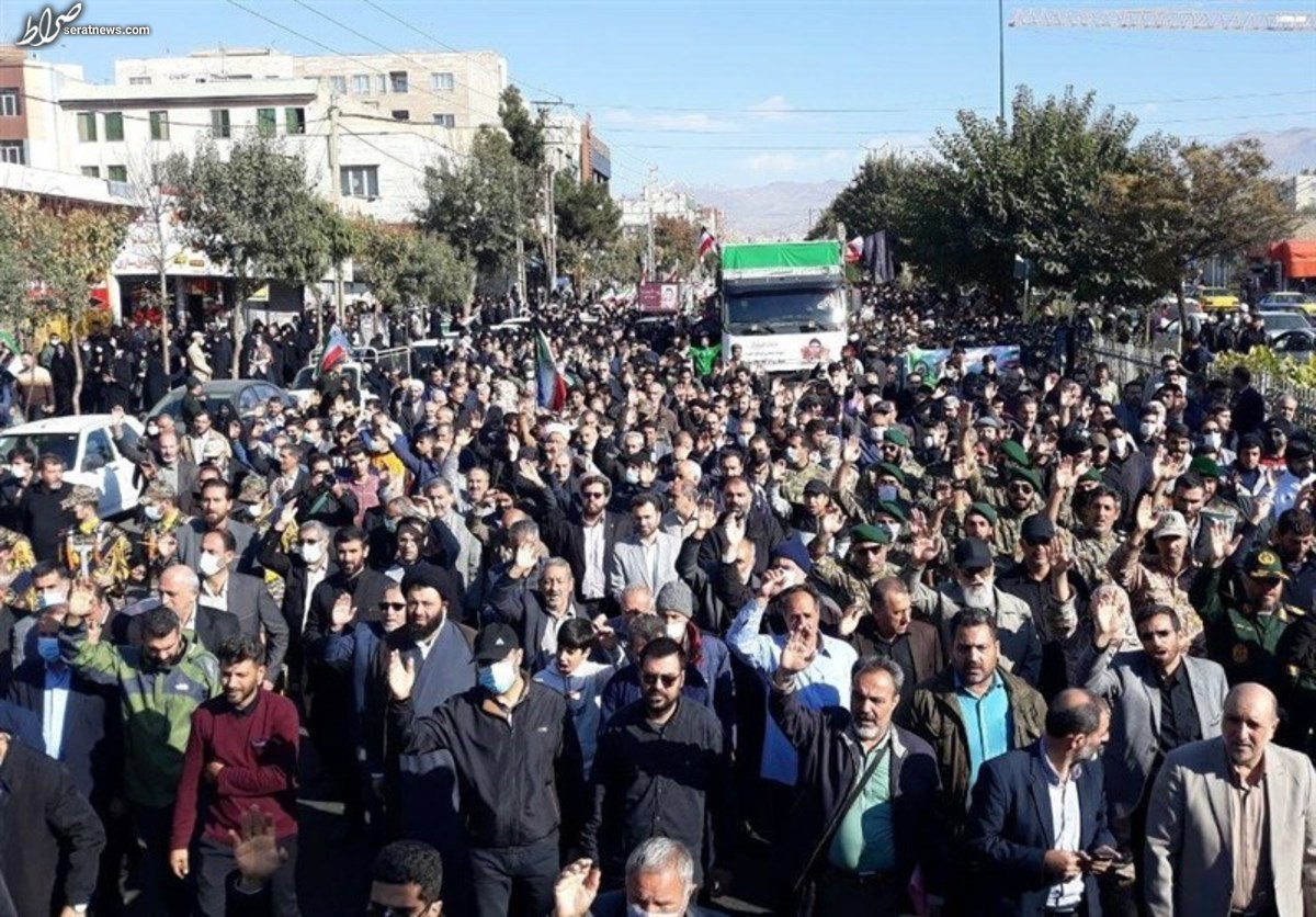 تشییع بسیجی شهید سیدروحالله عجمیان در کرج