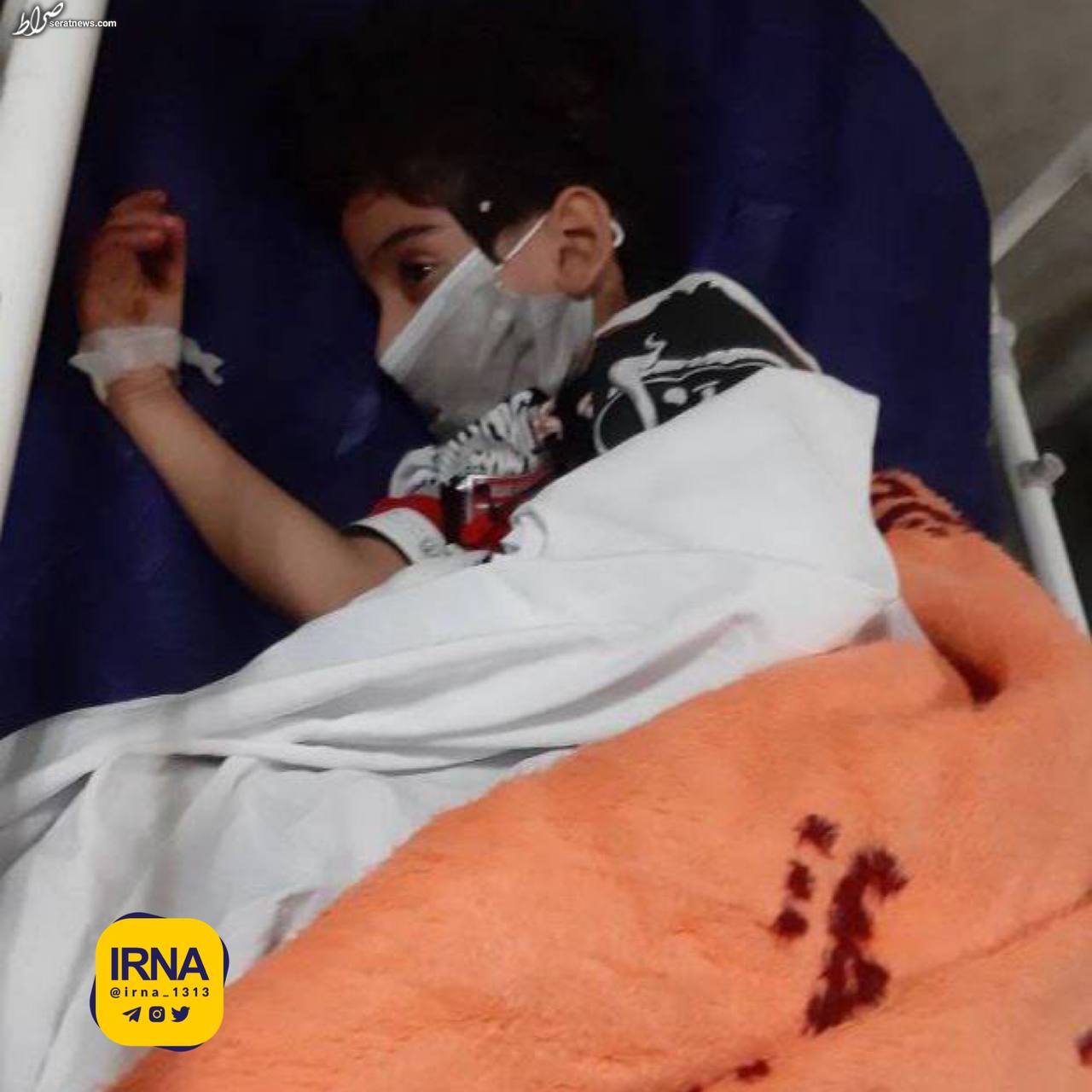 تصویری از کودک مجروح شده در حمله تروریستی شیراز