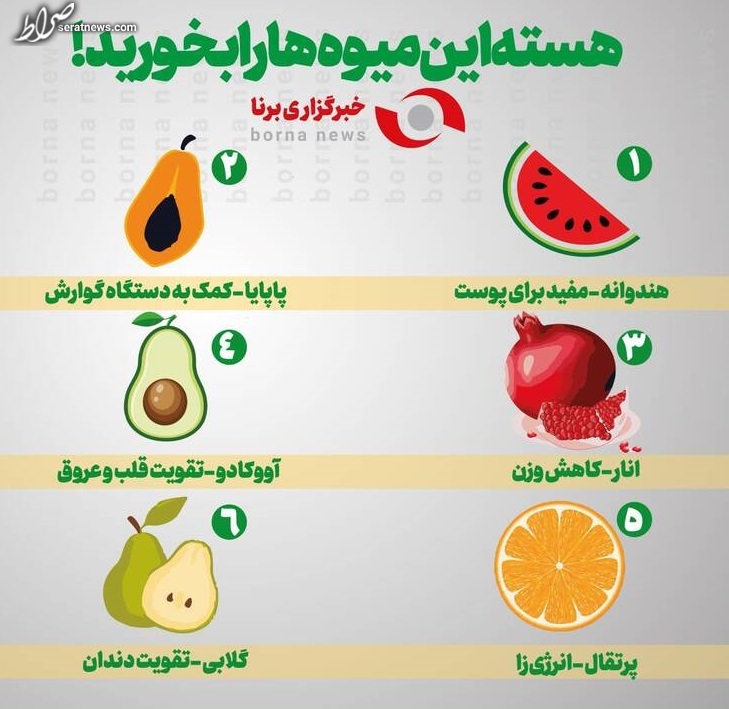 اینفوگرافیک/ هسته این میوه‌ها را بخورید!