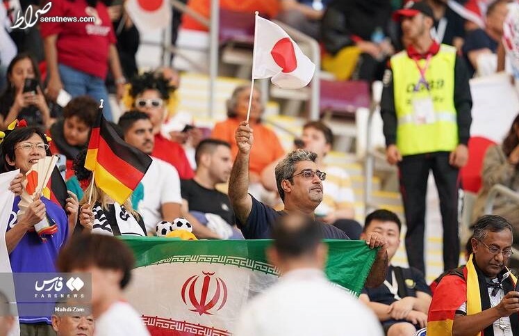 عکس/ پرچم ایران در دیدار آلمان و ژاپن