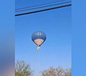 فیلم/ آتش سوزی یک بالن در حال پرواز در مکزیک