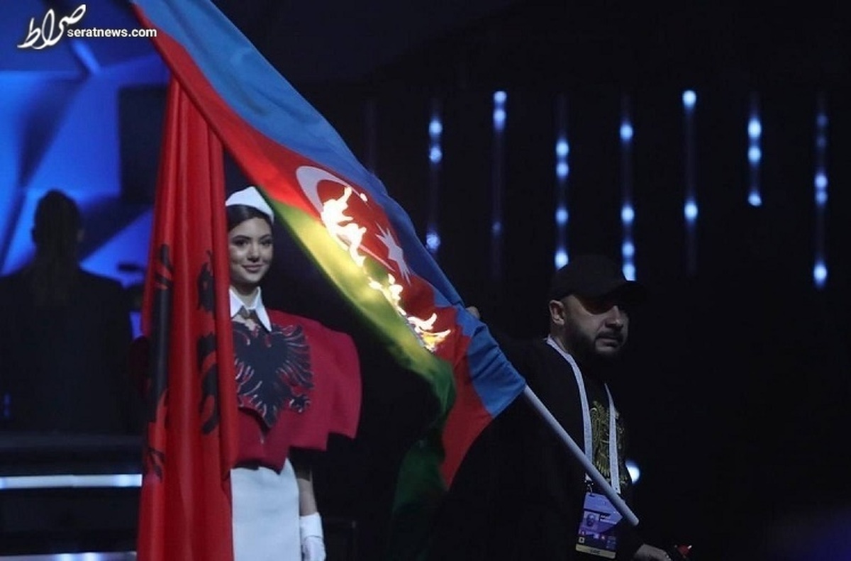 جنجال آتش زدن پرچم آذربایجان در مسابقات وزنه‌برداری + فیلم