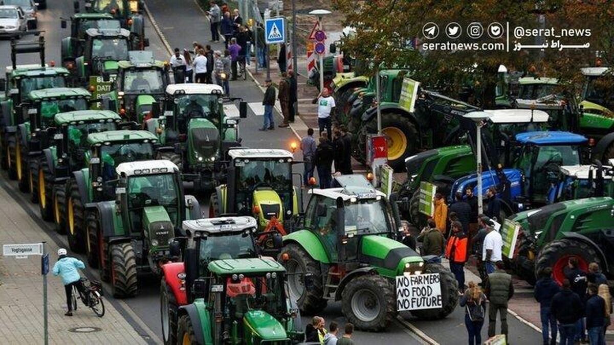 کشاورزان اتوبان‌های آلمان را بستند