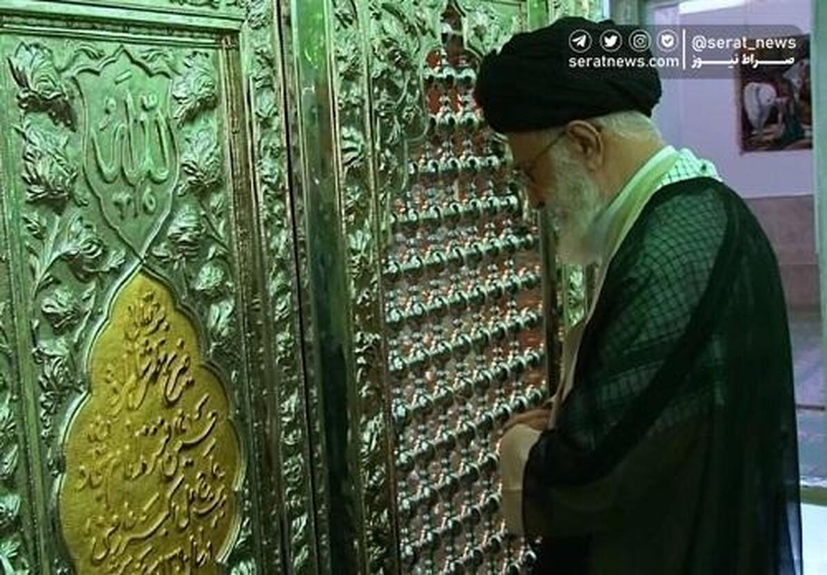 فیلم دیدنی از تشرّف امام خامنه‌ای به آستان مقدس امامزاده علی ابن محمدباقر (ع)